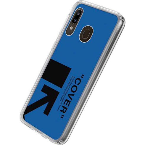 Black and Blue Arrows Galaxy A20 Clear Case
